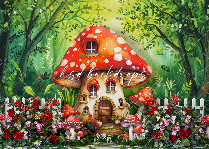 Fairy Mushroom House - HSD Photography Backdrops