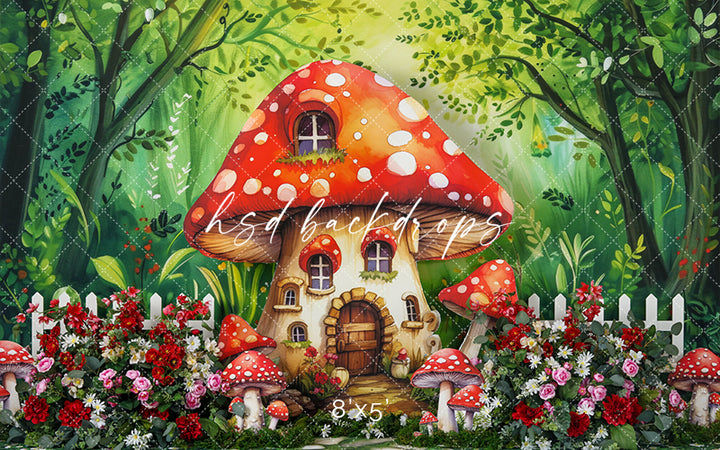 Fairy Mushroom House - HSD Photography Backdrops