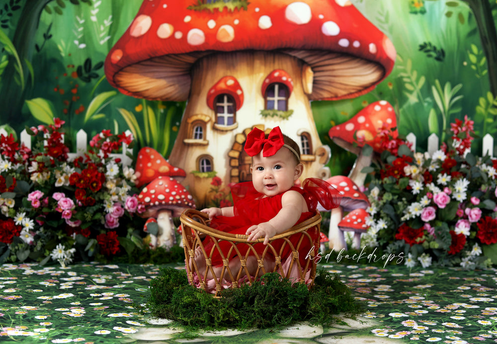 Fairy Mushroom House - HSD Photography Backdrops