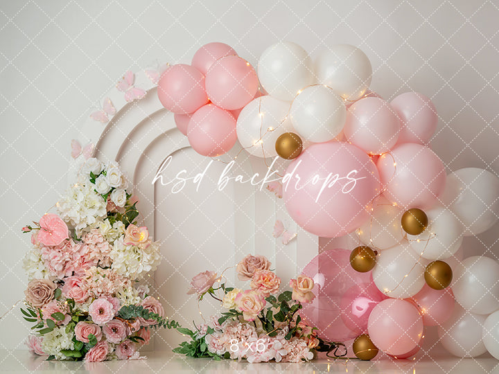 Balloon Floral Arch - HSD Photography Backdrops
