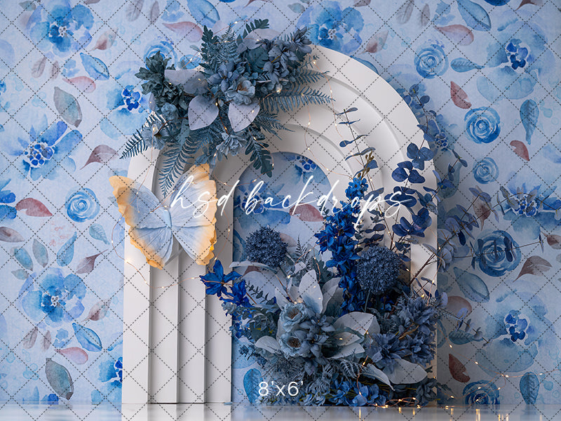 Blue Butterfly Arch - HSD Photography Backdrops