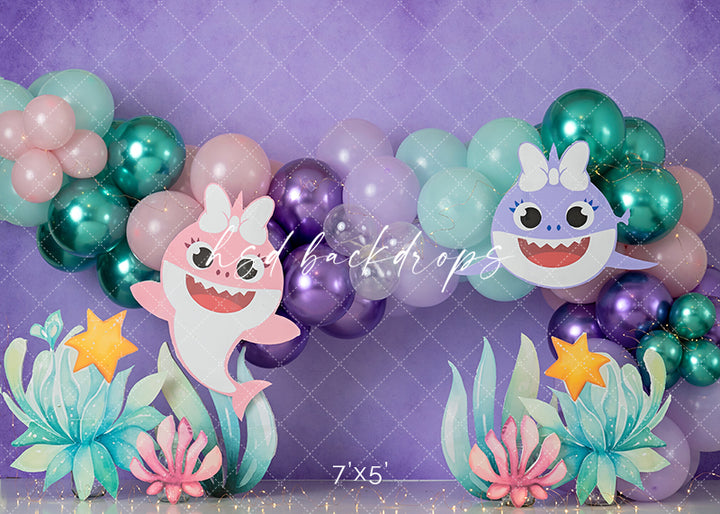 Little Shark in the Sea - HSD Photography Backdrops
