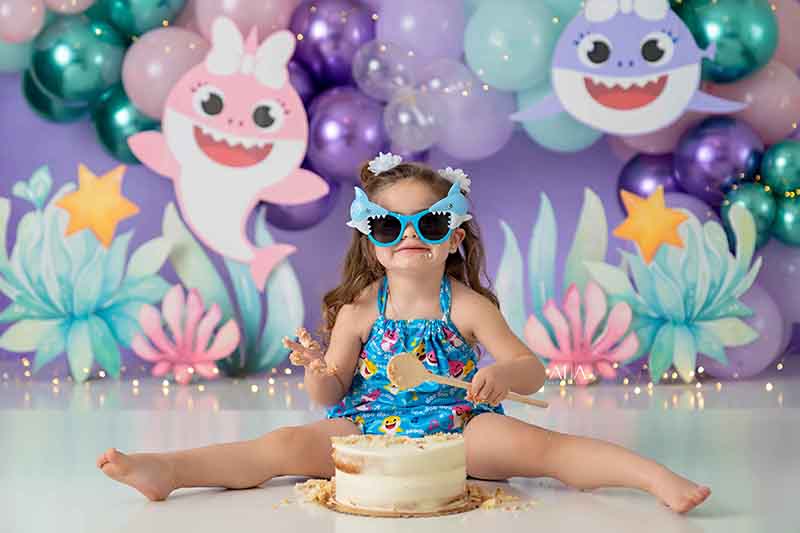 Little Shark in the Sea - HSD Photography Backdrops
