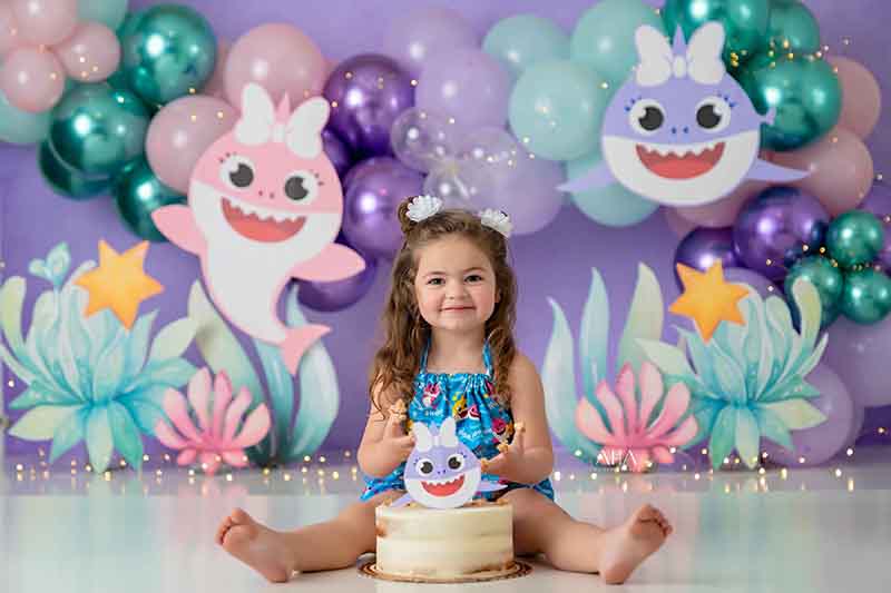 Little Shark in the Sea - HSD Photography Backdrops