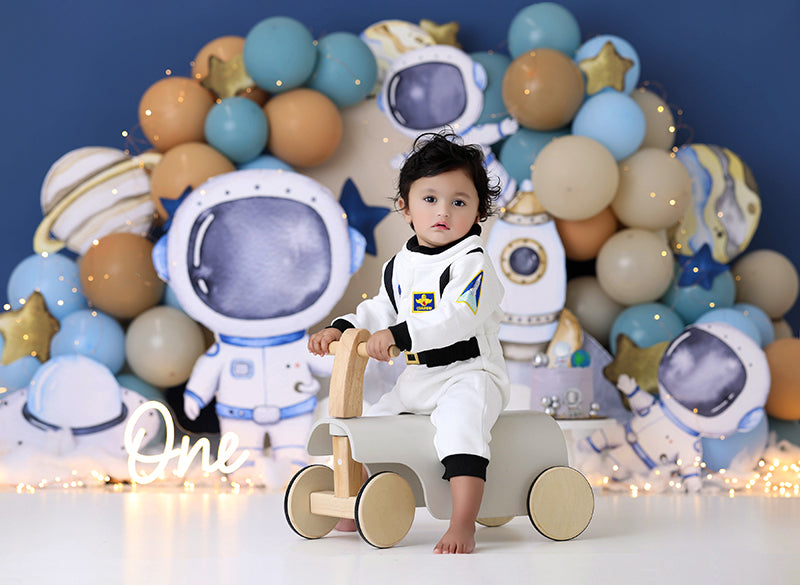 Astronaut Boy Cake Smash - HSD Photography Backdrops