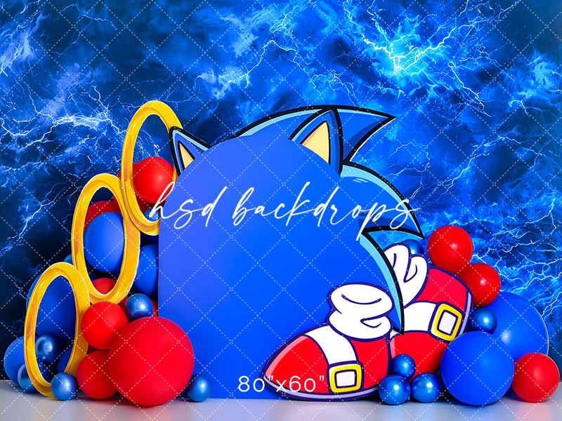 Hedgehog Birthday Cake Smash Photography Backdrop
