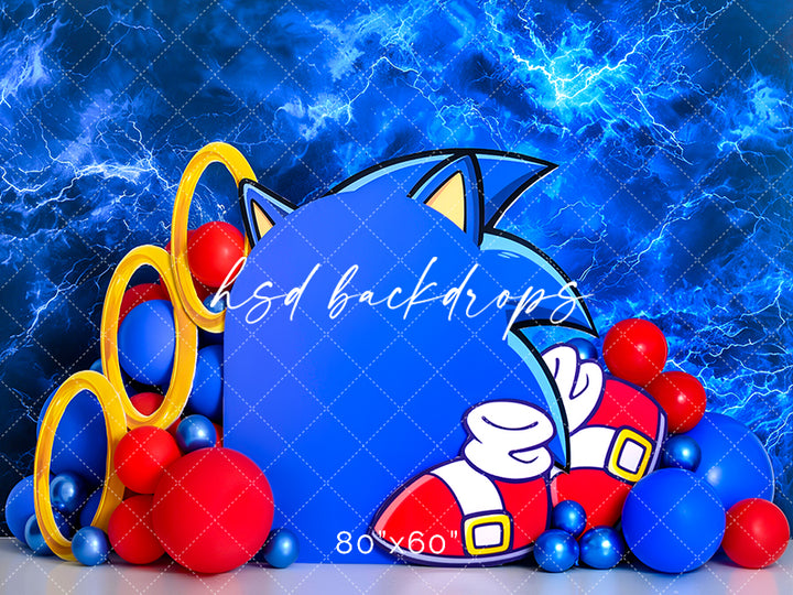 Hedgehog Birthday Cake Smash Photography Backdrop