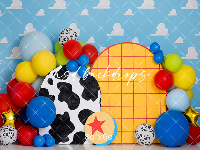 A Story About Toys Birthday Cake Smash Photography Backdrop