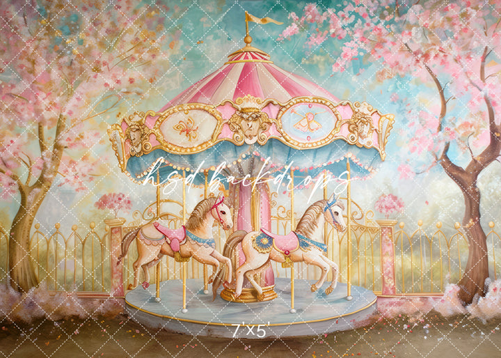 Fairytale Horse Carousel - HSD Photography Backdrops