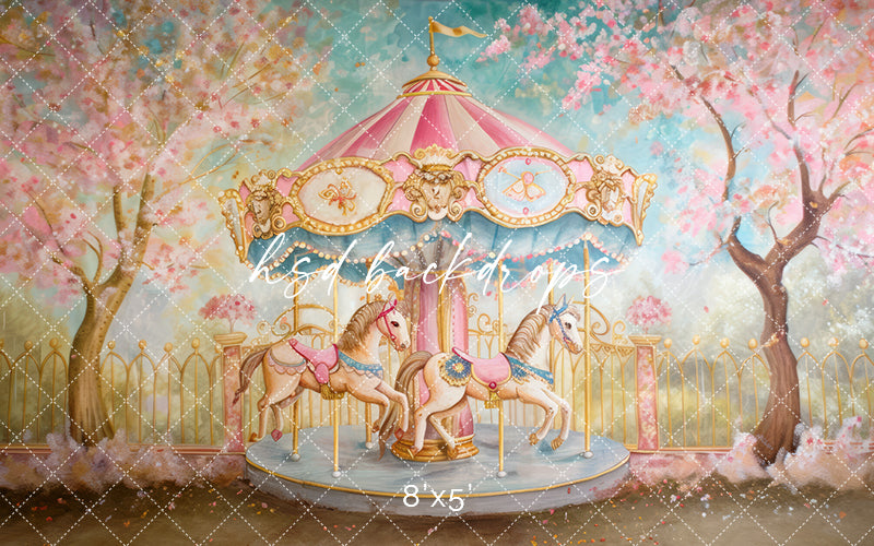 Fairytale Horse Carousel - HSD Photography Backdrops