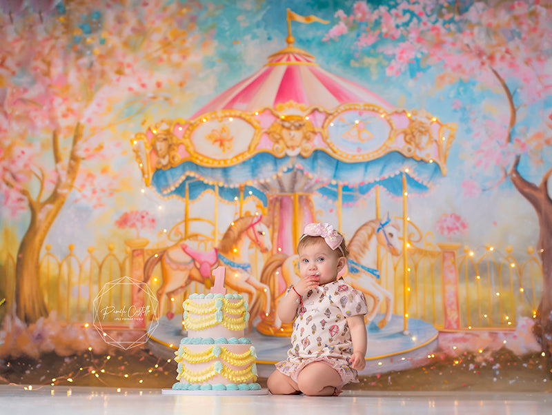 Fairytale Horse Carousel - HSD Photography Backdrops