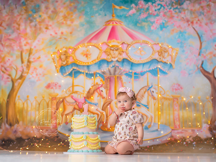 Fairytale Horse Carousel - HSD Photography Backdrops