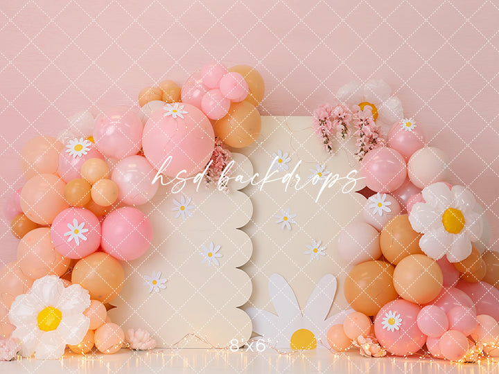 Daisy Love Cake Smash Backdrop - HSD Photography Backdrops