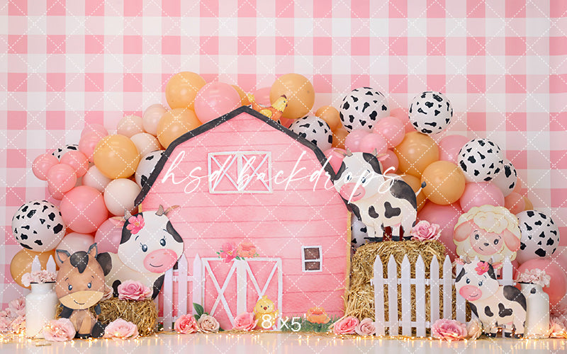 Little Pink Barn - HSD Photography Backdrops