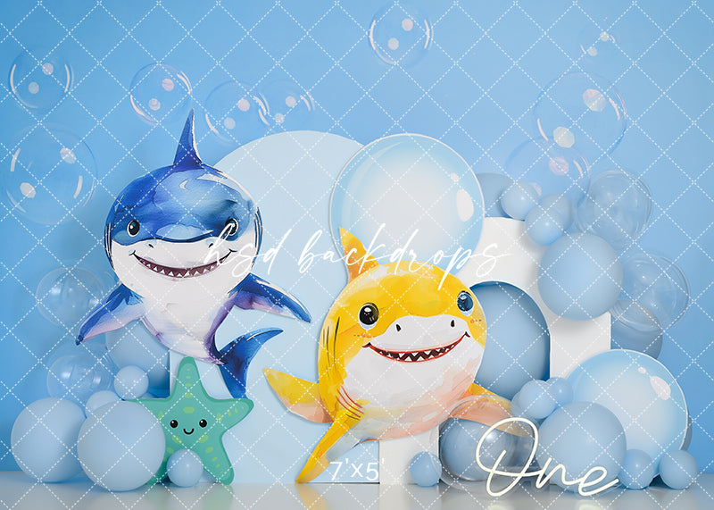 Birthday Sharks (One) - HSD Photography Backdrops