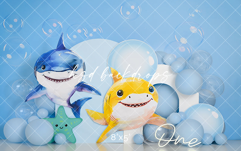 Birthday Sharks (One) - HSD Photography Backdrops