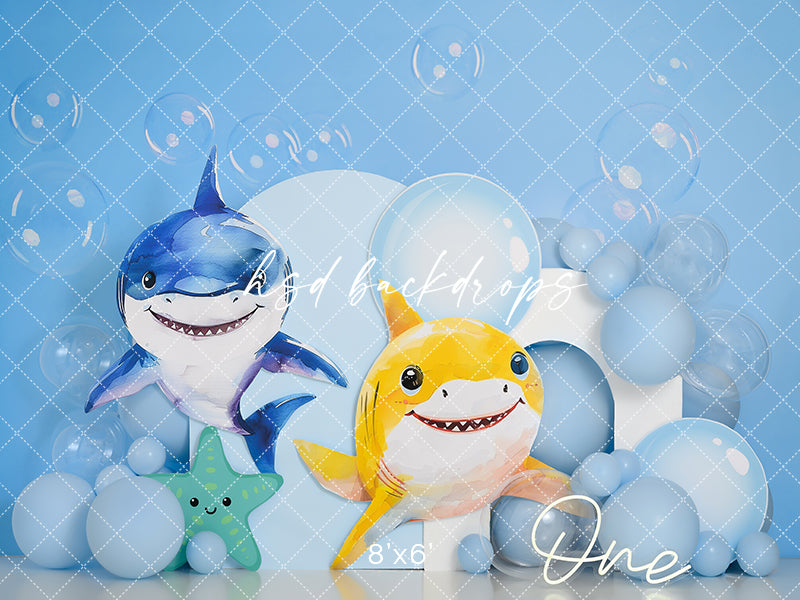 Birthday Sharks (One) - HSD Photography Backdrops