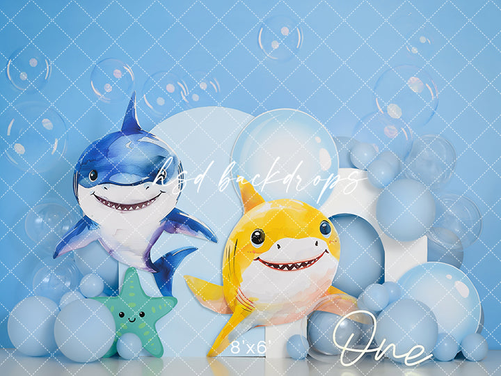 Birthday Sharks (One) - HSD Photography Backdrops