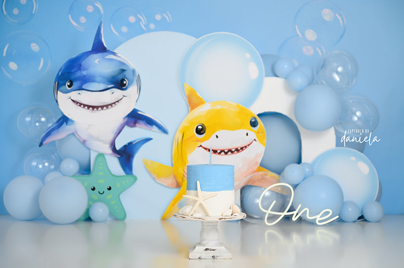 Birthday Sharks (One) - HSD Photography Backdrops