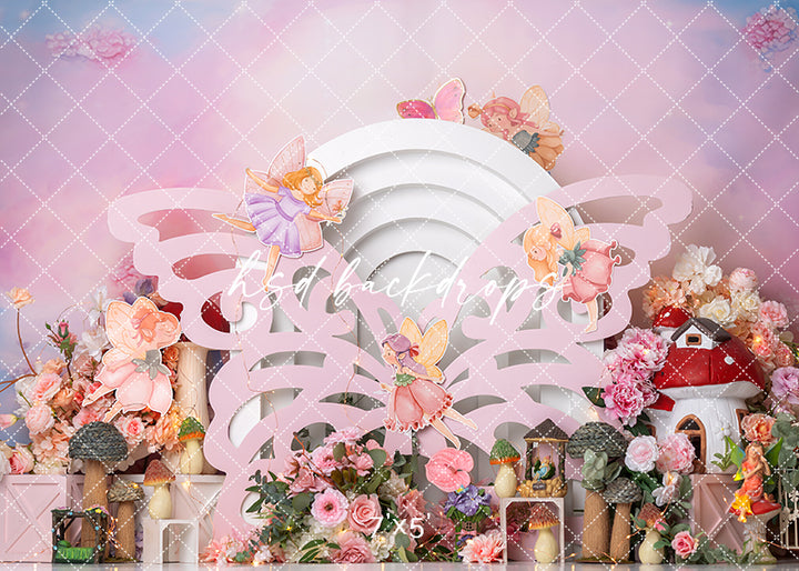 Believe in Fairies Cake Smash Backdrop - HSD Photography Backdrops