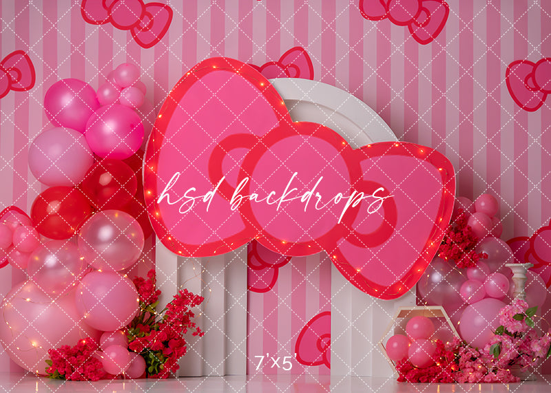 Pink Bow Princess - HSD Photography Backdrops