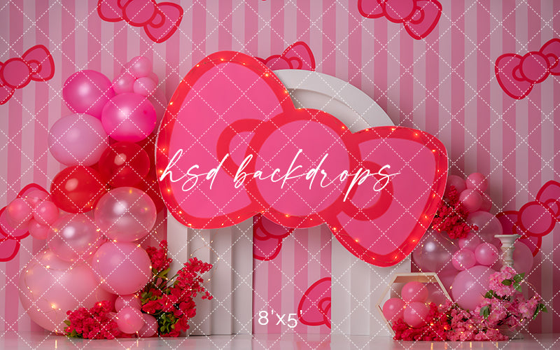 Pink Bow Princess - HSD Photography Backdrops