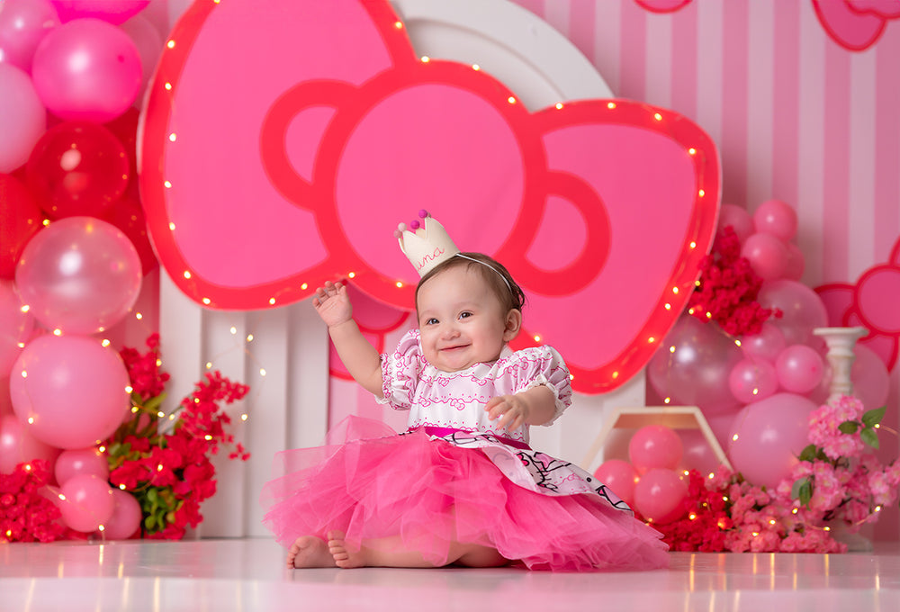 Pink Bow Princess - HSD Photography Backdrops