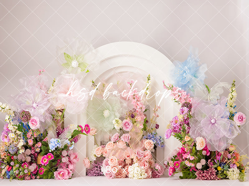 Large Tulle Flowers - HSD Photography Backdrops