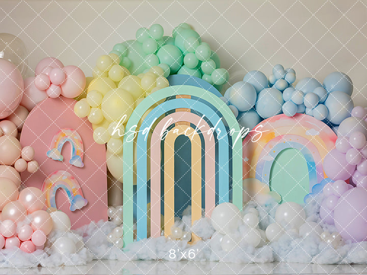 Pastel Rainbow Arch - HSD Photography Backdrops