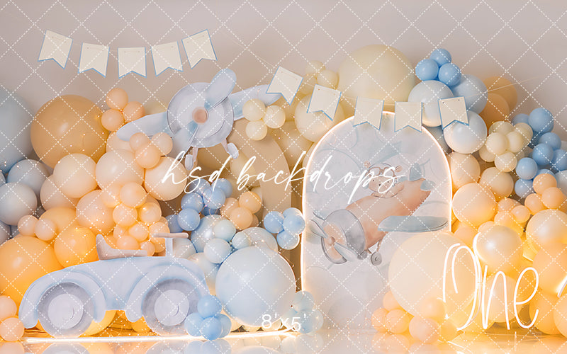 All Boy Cake Smash Backdrop - HSD Photography Backdrops