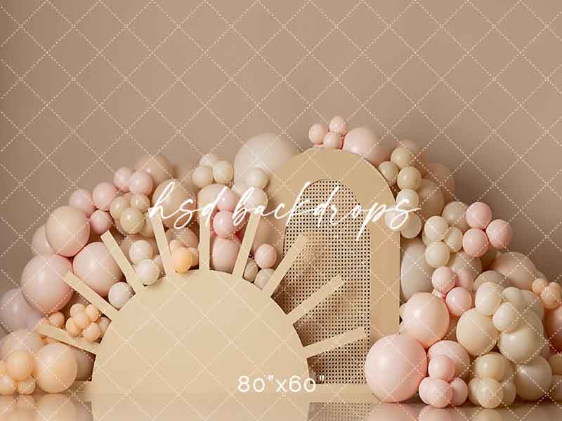 Boho Sunshine Cake Smash Backdrop - HSD Photography Backdrops
