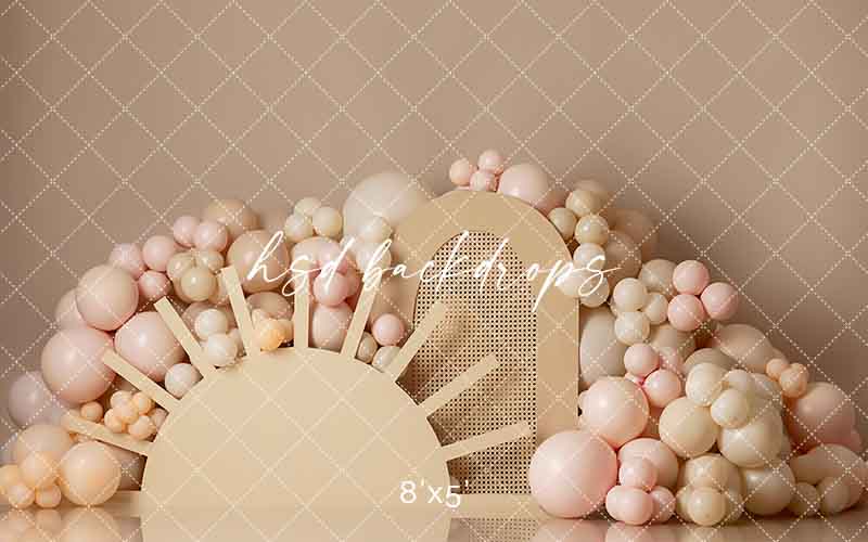 Boho Sunshine Cake Smash Backdrop - HSD Photography Backdrops