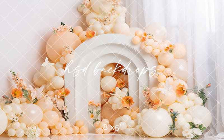 Perfectly Peach Cake Smash - HSD Photography Backdrops