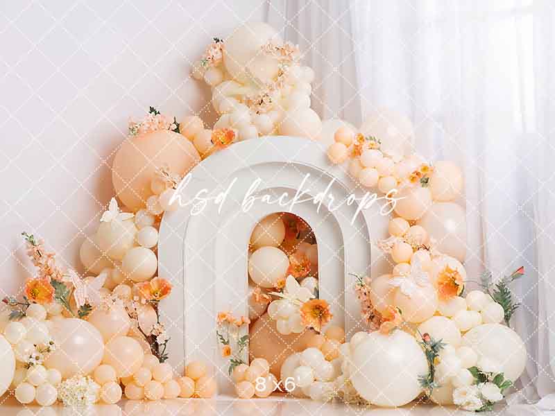 Perfectly Peach Cake Smash - HSD Photography Backdrops