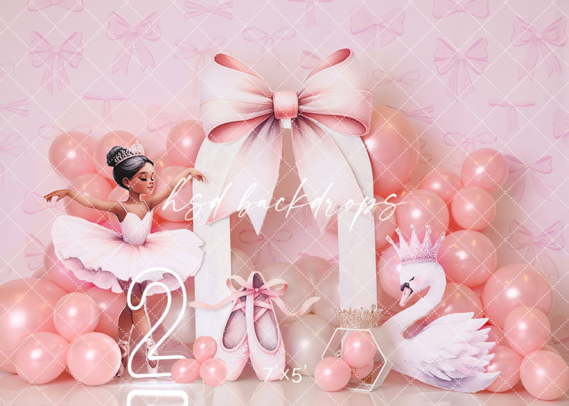 Pink Ballet Bow (#2) - HSD Photography Backdrops