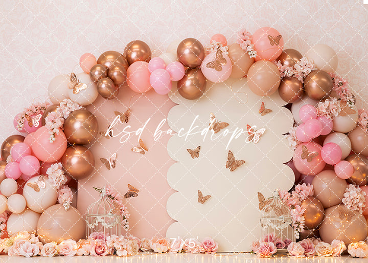 Rosé Cake Smash Backdrop - HSD Photography Backdrops