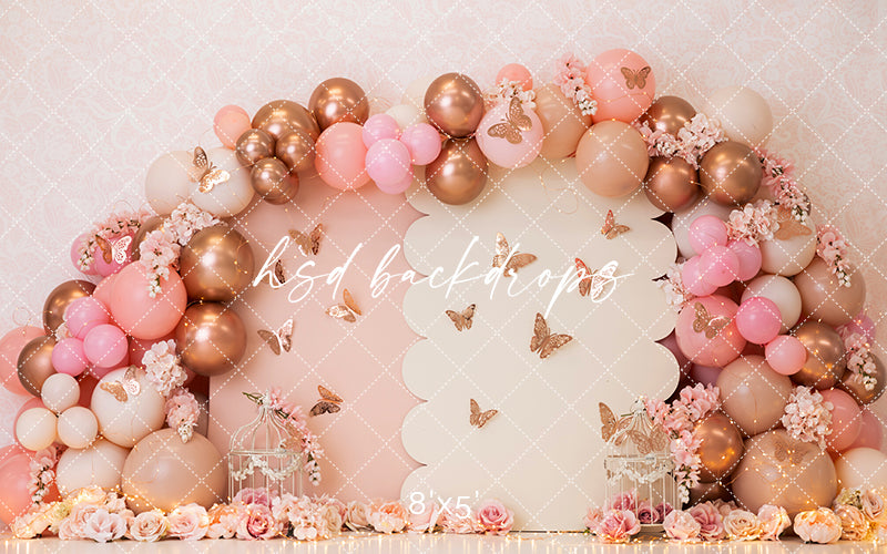 Rosé Cake Smash Backdrop - HSD Photography Backdrops