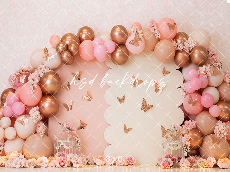 Rosé Cake Smash Backdrop - HSD Photography Backdrops