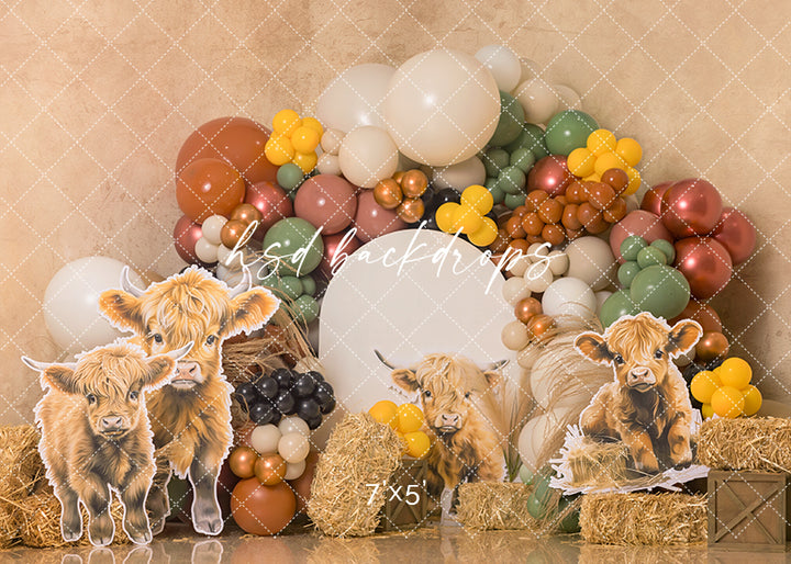Highland Cow Birthday - HSD Photography Backdrops