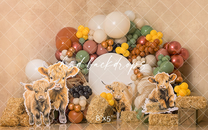 Highland Cow Birthday - HSD Photography Backdrops