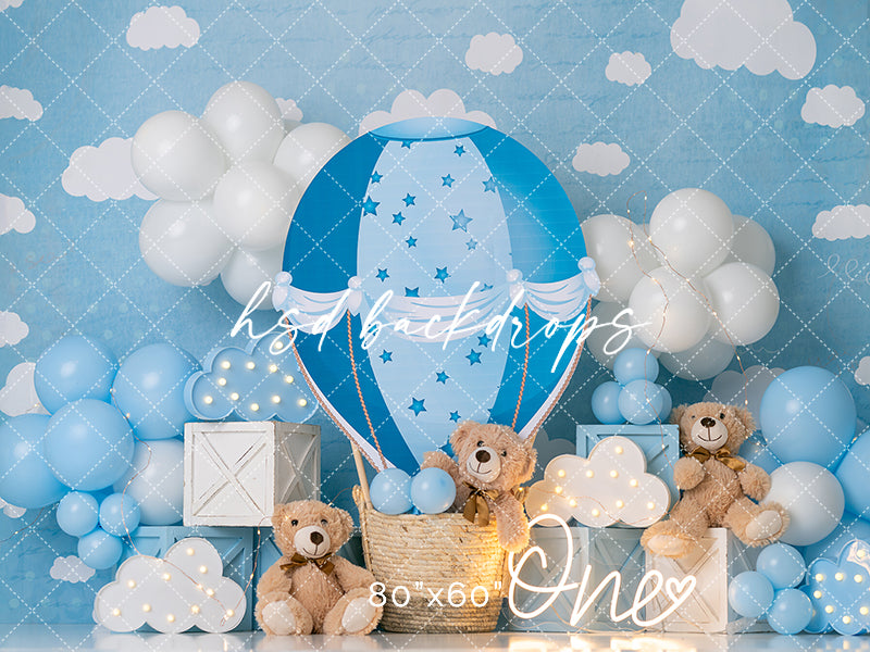 Up and Away Teddy - HSD Photography Backdrops