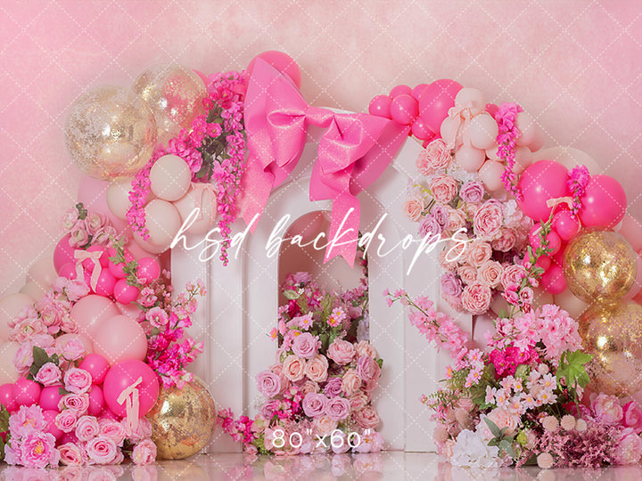 Coquette Arch Cake Smash - HSD Photography Backdrops