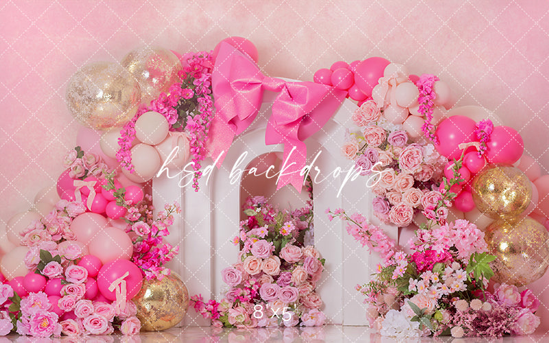 Coquette Arch Cake Smash - HSD Photography Backdrops
