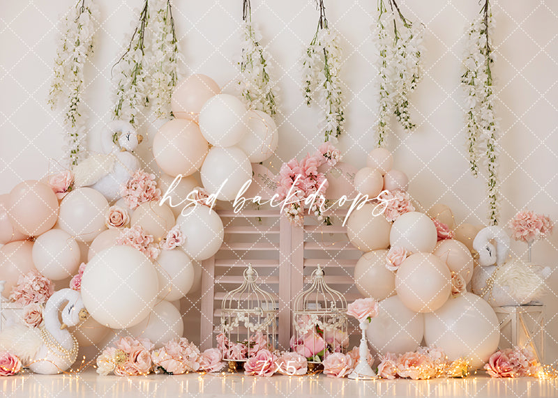 Little Swan Cake Smash - HSD Photography Backdrops