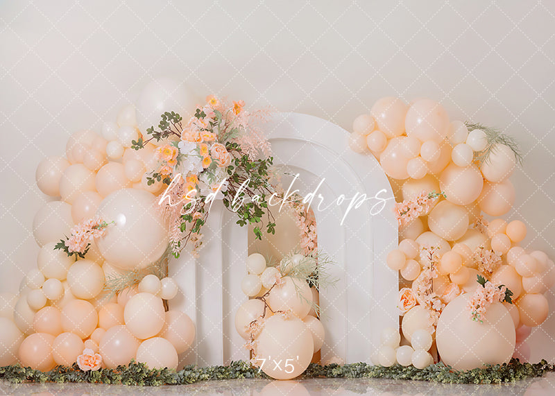 Pretty Peach Arch - HSD Photography Backdrops