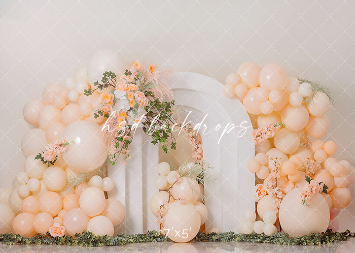 Pretty Peach Arch - HSD Photography Backdrops
