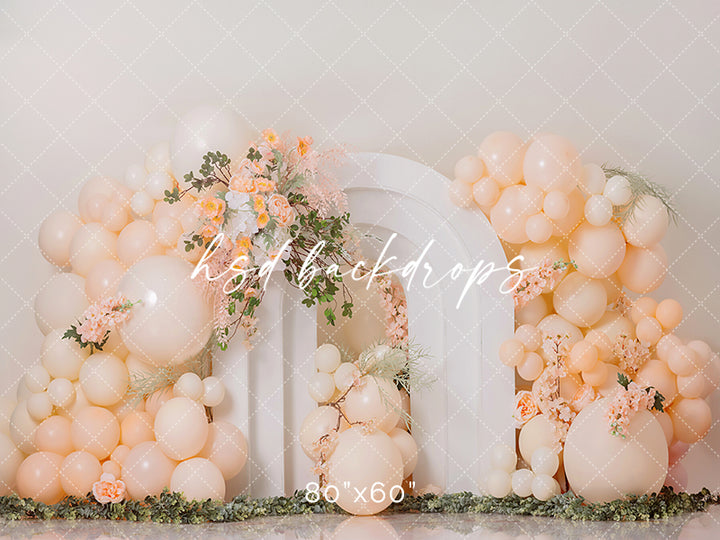 Pretty Peach Arch - HSD Photography Backdrops