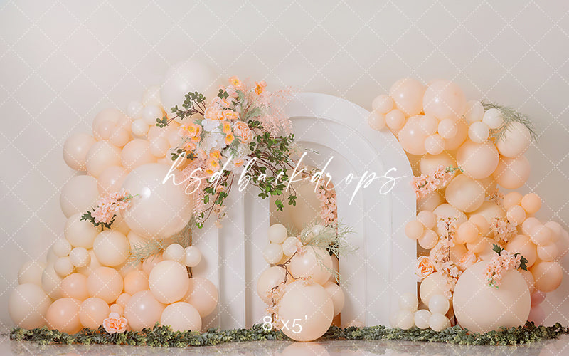Pretty Peach Arch - HSD Photography Backdrops