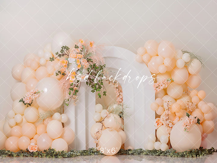 Pretty Peach Arch - HSD Photography Backdrops