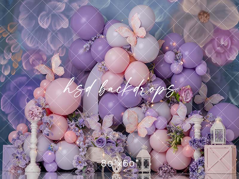Whimsical Butterfly Cake Smash - HSD Photography Backdrops
